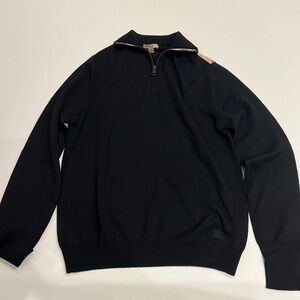 Men’s Burberry black quarter zip sweater